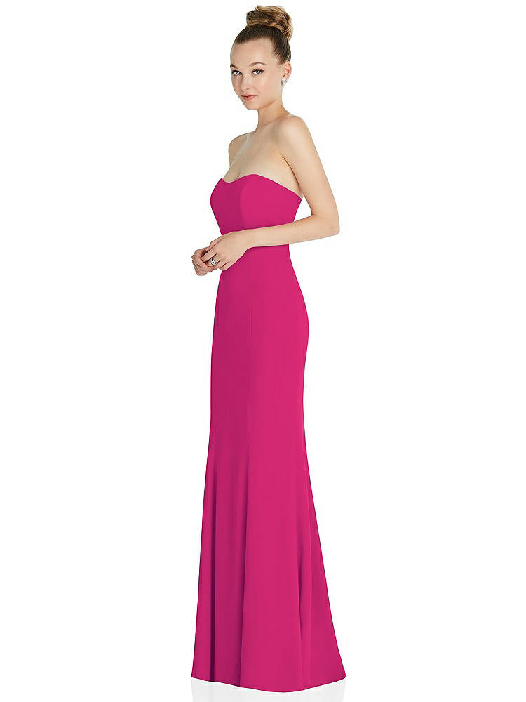 【NEW】【STYLE: 6860】ストラップレス プリンセス ライン クレープ 人魚 ガウン【COLOR: Think Pink】【SIZE: 00-30W】