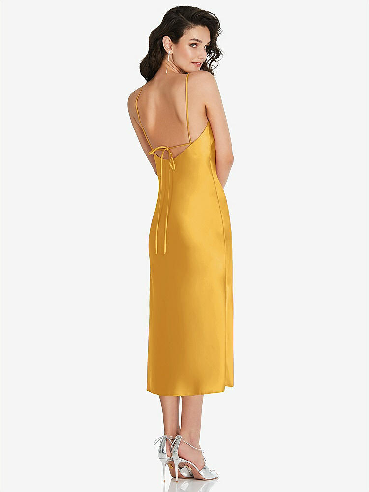 【NEW】【STYLE: 8220】オープンバック コンバーチブル ストラップ MIDI バイアス スリップ ドレス【COLOR: NYC Yellow】【SIZE: 00-30W】