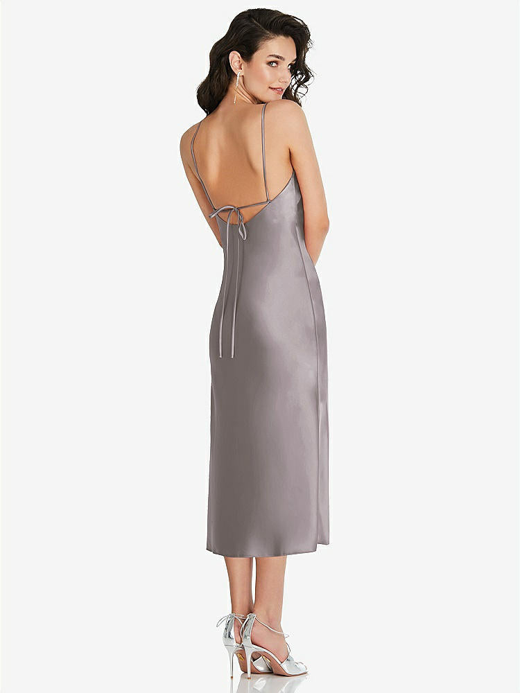 【NEW】【STYLE: 8220】オープンバック コンバーチブル ストラップ MIDI バイアス スリップ ドレス【COLOR: Cashmere Gray】【SIZE: 00-30W】