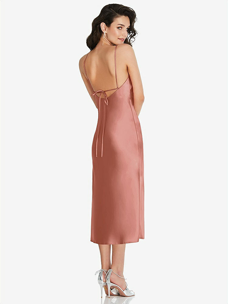 【NEW】【STYLE: 8220】オープンバック コンバーチブル ストラップ MIDI バイアス スリップ ドレス【COLOR: Desert Rose】【SIZE: 00-30W】
