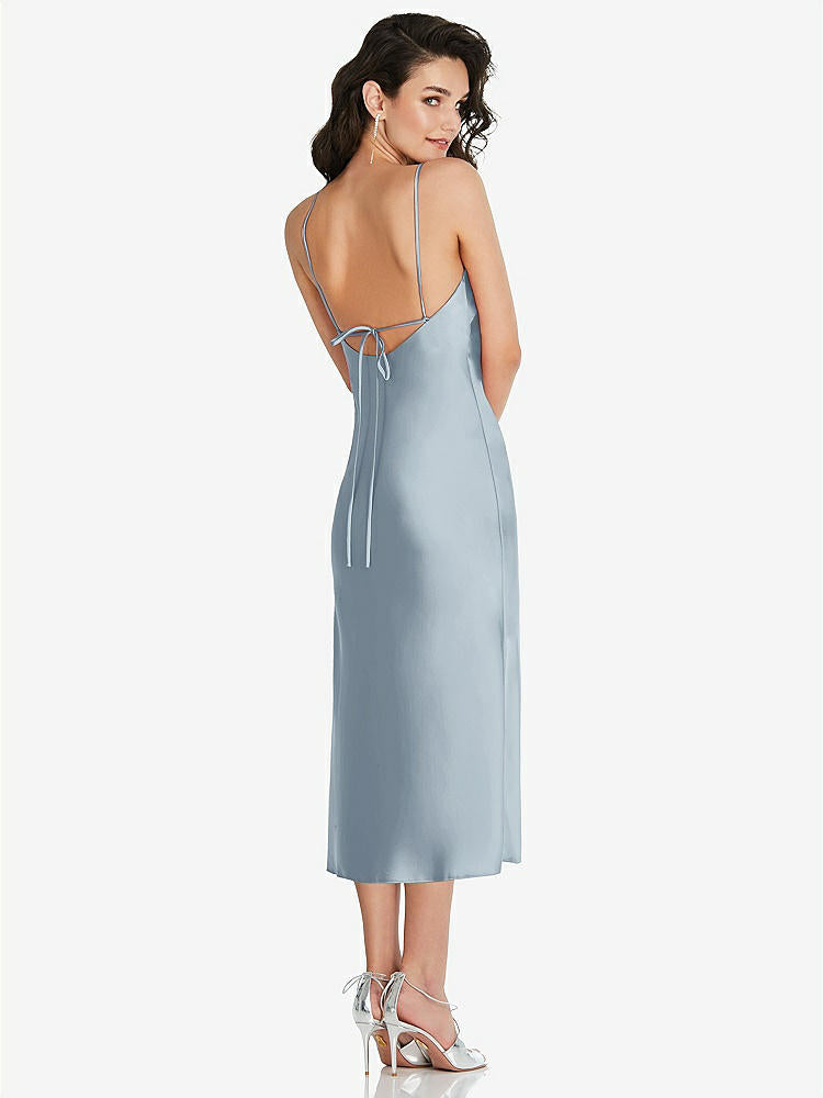 【NEW】【STYLE: 8220】オープンバック コンバーチブル ストラップ MIDI バイアス スリップ ドレス【COLOR: Mist】【SIZE: 00-30W】