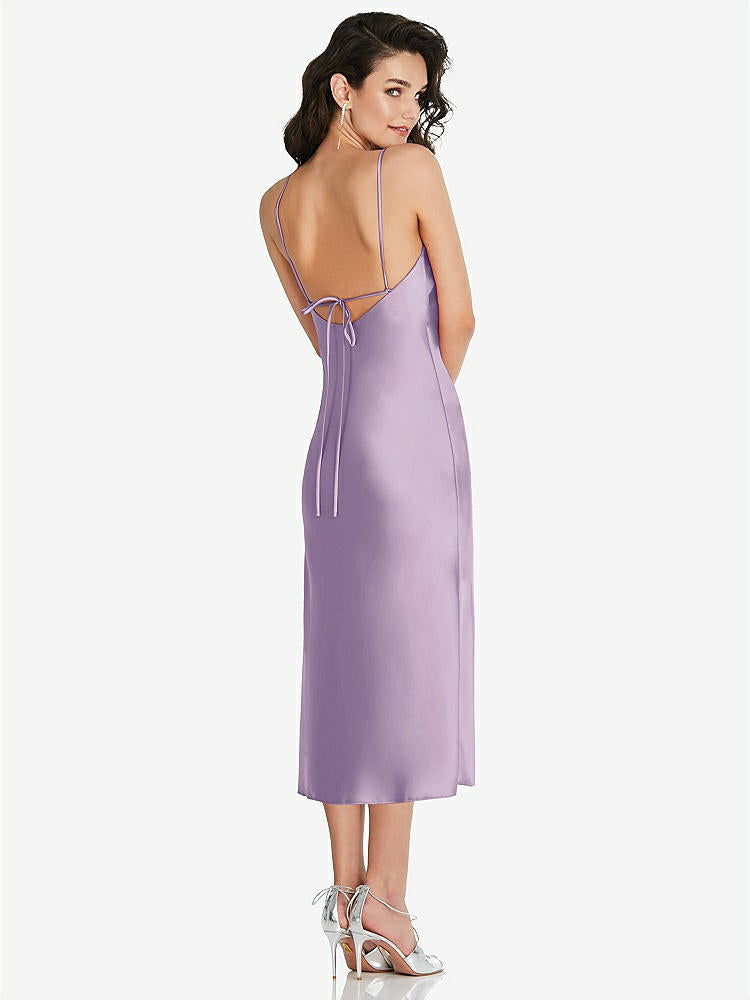 【NEW】【STYLE: 8220】オープンバック コンバーチブル ストラップ MIDI バイアス スリップ ドレス【COLOR: Pale Purple】【SIZE: 00-30W】