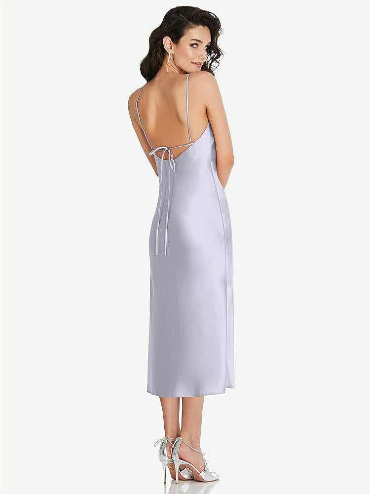 【NEW】【STYLE: 8220】オープンバック コンバーチブル ストラップ MIDI バイアス スリップ ドレス【COLOR: Silver Dove】【SIZE: 00-30W】