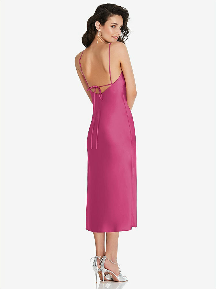 【NEW】【STYLE: 8220】オープンバック コンバーチブル ストラップ MIDI バイアス スリップ ドレス【COLOR: Tea Rose】【SIZE: 00-30W】