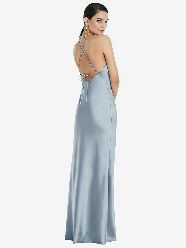 【NEW】【STYLE: LB041】ダイヤモンド ホルター バイアス マキシ スリップ ドレス コンバーチブル ストラップ【COLOR: Mist】【SIZE: 00-30W】