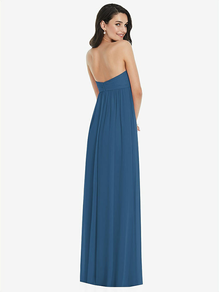【NEW】【STYLE: 3101】ひねり シアレッド ストラップレス 帝国 ウエスト ガウン オプション ストラップ【COLOR: Dusk Blue】【SIZE: 00-30W】