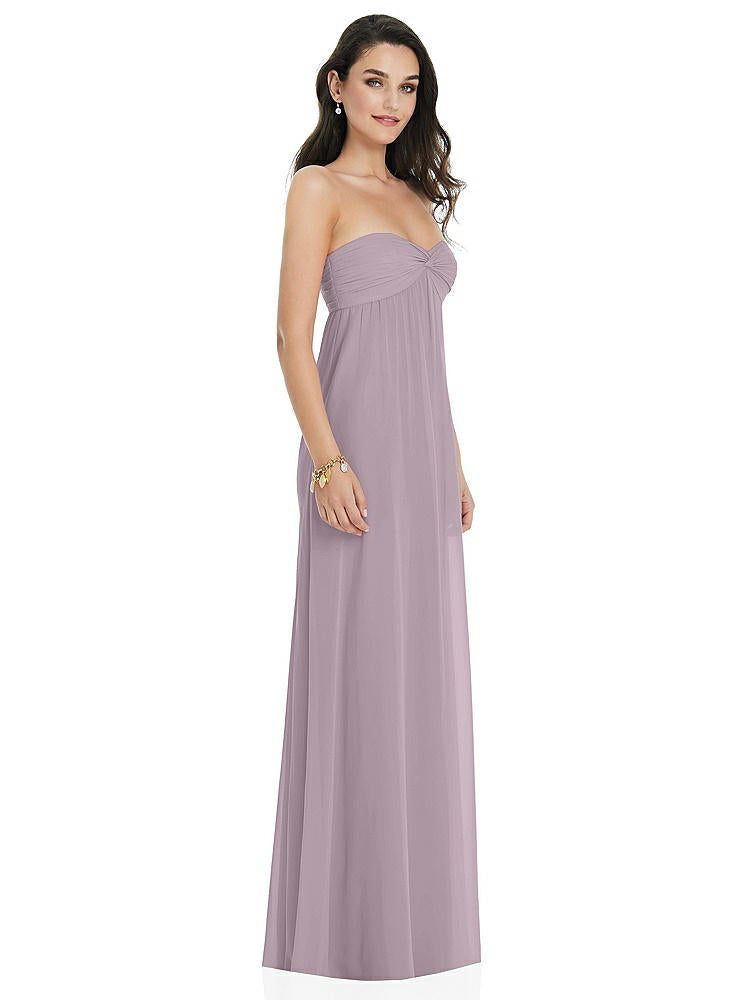 【NEW】【STYLE: 3101】ひねり シアレッド ストラップレス 帝国 ウエスト ガウン オプション ストラップ【COLOR: Lilac Dusk】【SIZE: 00-30W】