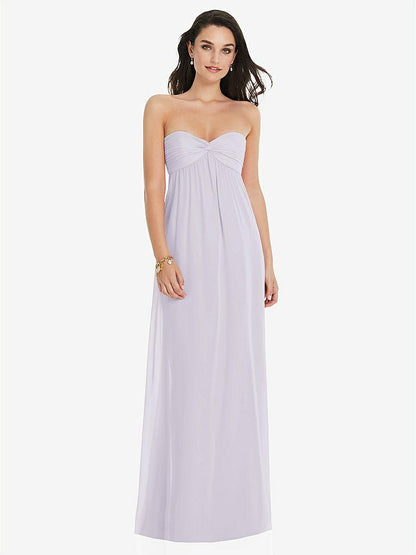 【NEW】【STYLE: 3101】ひねり シアレッド ストラップレス 帝国 ウエスト ガウン オプション ストラップ【COLOR: Moondance】【SIZE: 00-30W】