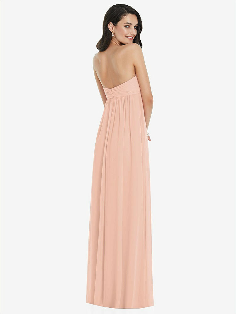 【NEW】【STYLE: 3101】ひねり シアレッド ストラップレス 帝国 ウエスト ガウン オプション ストラップ【COLOR: Pale Peach】【SIZE: 00-30W】