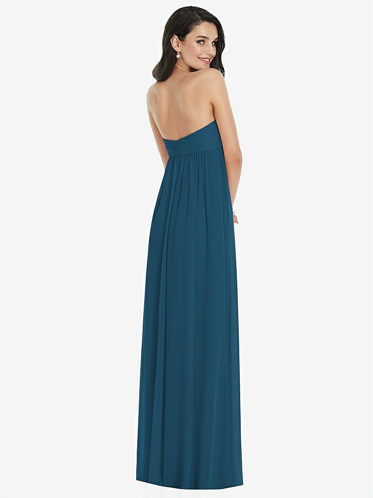 【NEW】【STYLE: 3101】ひねり シアレッド ストラップレス 帝国 ウエスト ガウン オプション ストラップ【COLOR: Atlantic Blue】【SIZE: 00-30W】