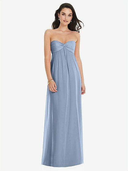 【NEW】【STYLE: 3101】ひねり シアレッド ストラップレス 帝国 ウエスト ガウン オプション ストラップ【COLOR: Cloudy】【SIZE: 00-30W】