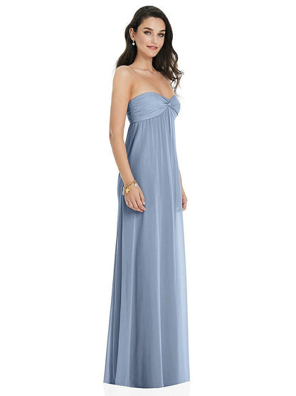 【NEW】【STYLE: 3101】ひねり シアレッド ストラップレス 帝国 ウエスト ガウン オプション ストラップ【COLOR: Cloudy】【SIZE: 00-30W】