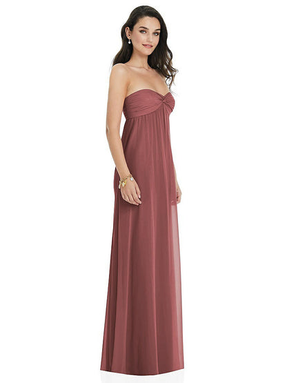 【NEW】【STYLE: 3101】ひねり シアレッド ストラップレス 帝国 ウエスト ガウン オプション ストラップ【COLOR: English Rose】【SIZE: 00-30W】