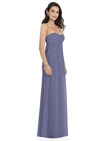 【NEW】【STYLE: 3101】ひねり シアレッド ストラップレス 帝国 ウエスト ガウン オプション ストラップ【COLOR: French Blue】【SIZE: 00-30W】