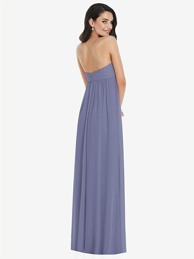 【NEW】【STYLE: 3101】ひねり シアレッド ストラップレス 帝国 ウエスト ガウン オプション ストラップ【COLOR: French Blue】【SIZE: 00-30W】