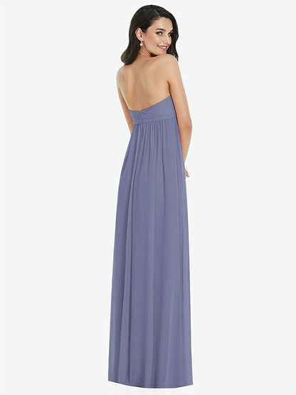 【NEW】【STYLE: 3101】ひねり シアレッド ストラップレス 帝国 ウエスト ガウン オプション ストラップ【COLOR: French Blue】【SIZE: 00-30W】