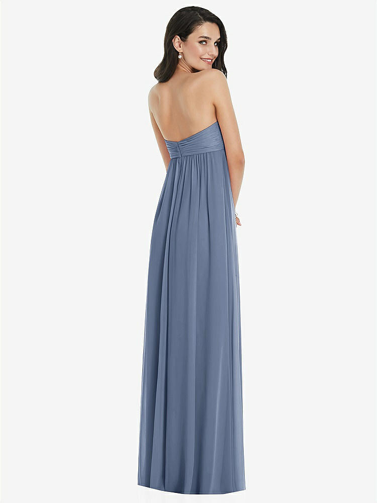 【NEW】【STYLE: 3101】ひねり シアレッド ストラップレス 帝国 ウエスト ガウン オプション ストラップ【COLOR: Larkspur Blue】【SIZE: 00-30W】