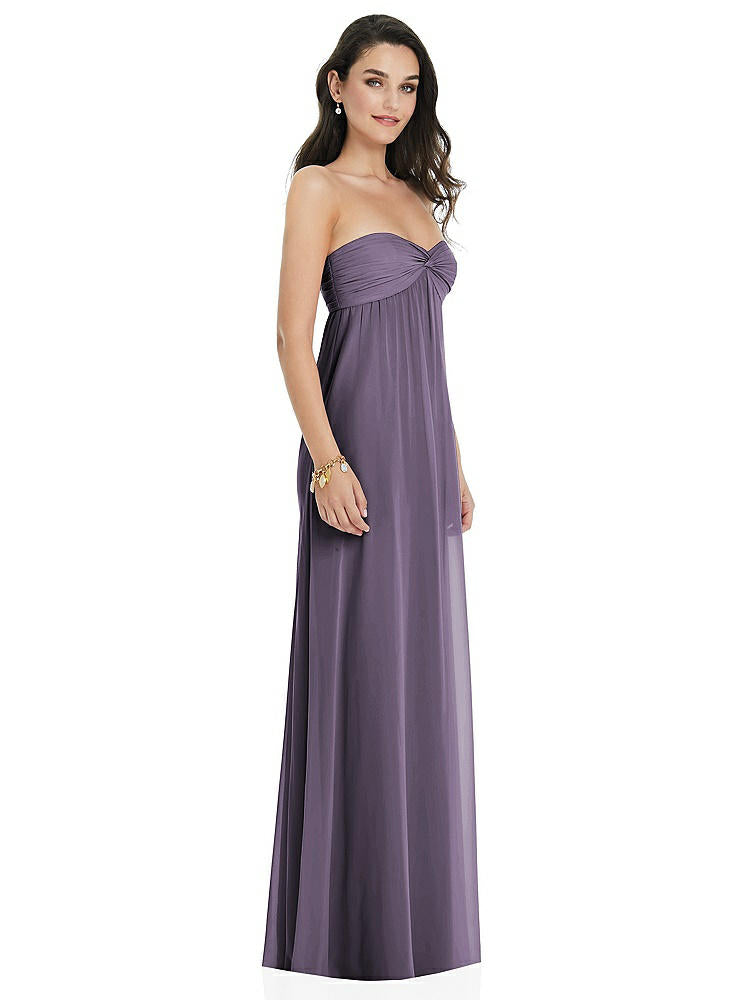 【NEW】【STYLE: 3101】ひねり シアレッド ストラップレス 帝国 ウエスト ガウン オプション ストラップ【COLOR: Lavender】【SIZE: 00-30W】