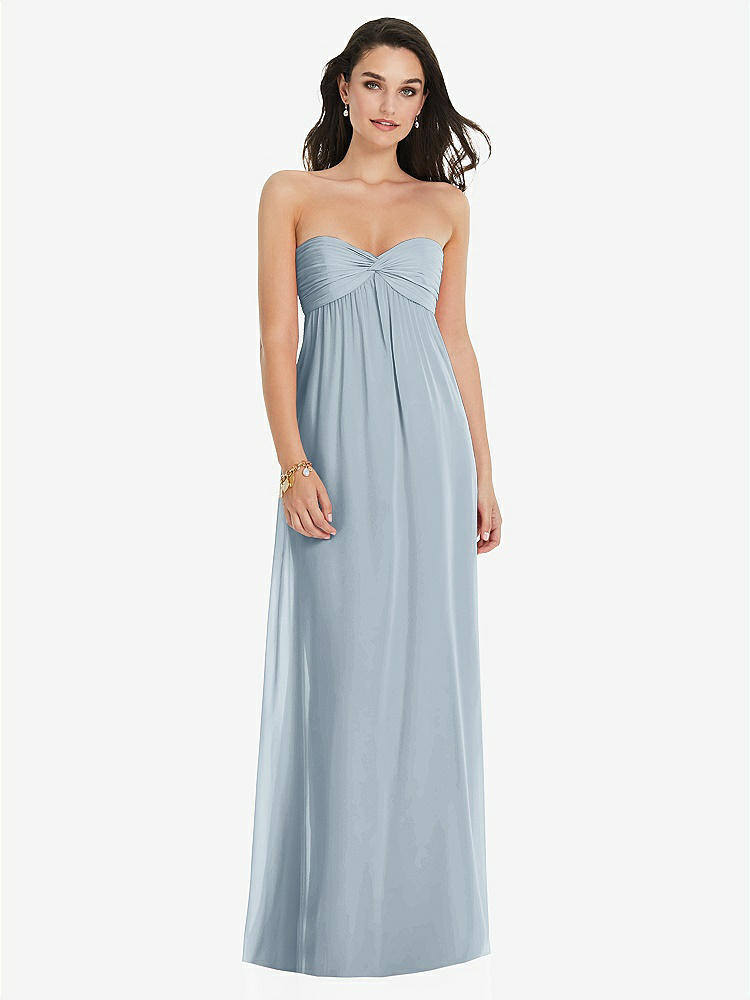 【NEW】【STYLE: 3101】ひねり シアレッド ストラップレス 帝国 ウエスト ガウン オプション ストラップ【COLOR: Mist】【SIZE: 00-30W】