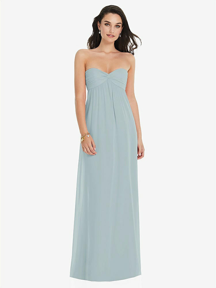 【NEW】【STYLE: 3101】ひねり シアレッド ストラップレス 帝国 ウエスト ガウン オプション ストラップ【COLOR: Morning Sky】【SIZE: 00-30W】