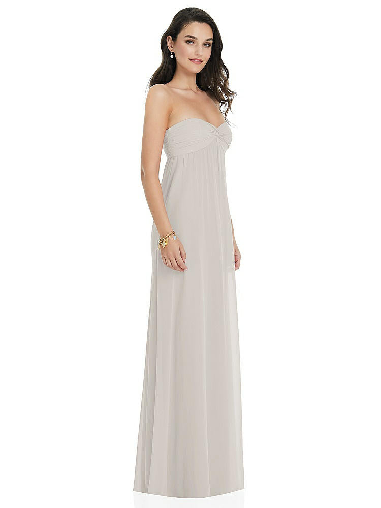 【NEW】【STYLE: 3101】ひねり シアレッド ストラップレス 帝国 ウエスト ガウン オプション ストラップ【COLOR: Oyster】【SIZE: 00-30W】