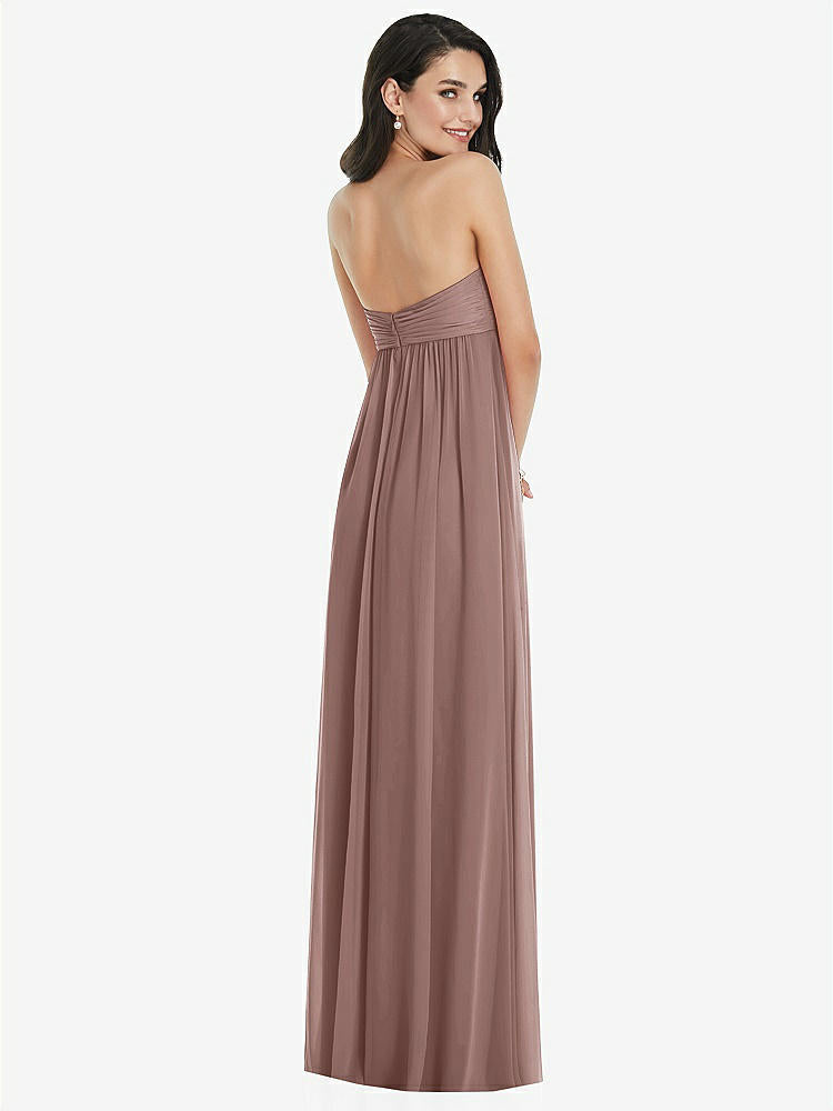 【STYLE: 3101】Twist Shirred Strapless Empire Waist Gown with Optional Straps【COLOR: Sienna】