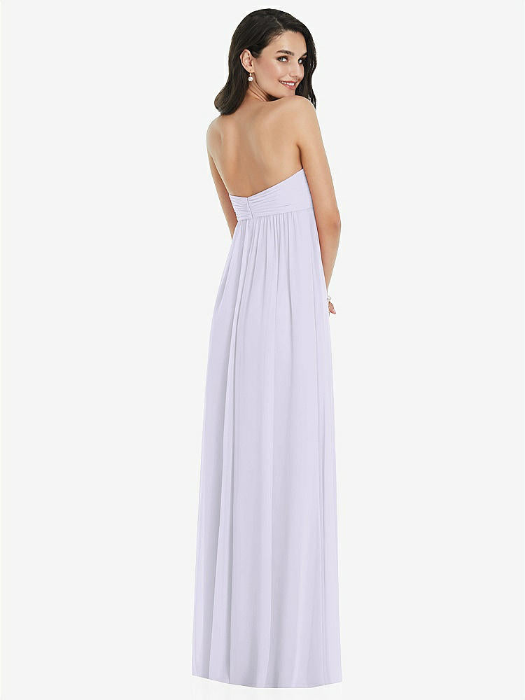 【STYLE: 3101】Twist Shirred Strapless Empire Waist Gown with Optional Straps【COLOR: Silver Dove】