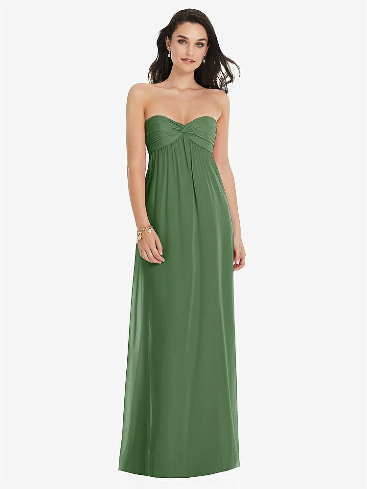 【NEW】【STYLE: 3101】ひねり シアレッド ストラップレス 帝国 ウエスト ガウン オプション ストラップ【COLOR: Vineyard Green】【SIZE: 00-30W】