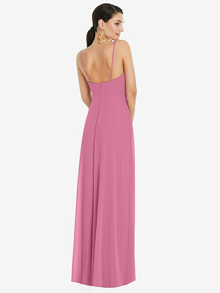 【NEW】【STYLE: LB036】調整可能 ストラップ ラップ ボディス マキシ ドレス 前面 スリット 【COLOR: Orchid Pink】【SIZE: 00-30W】