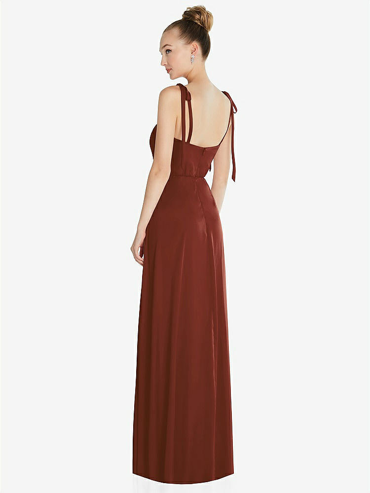 【STYLE: TH099】Tie Shoulder A-Line Maxi Dress【COLOR: Auburn Moon】