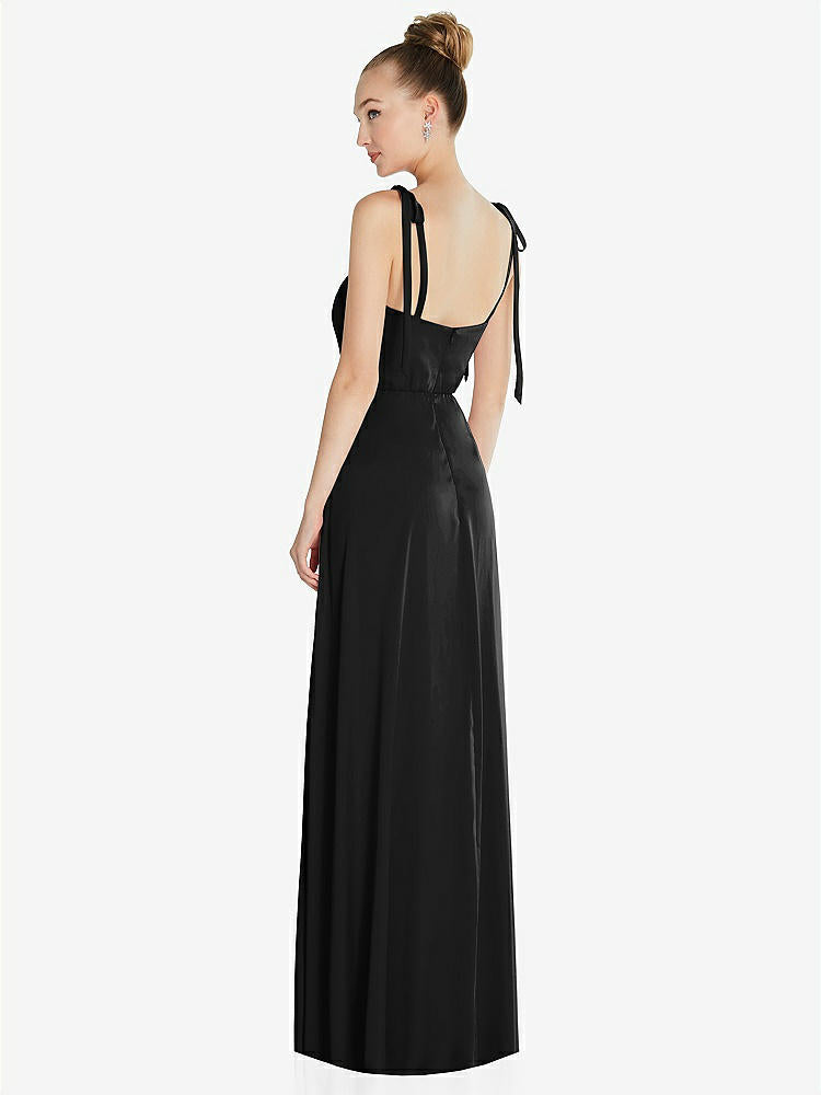 【STYLE: TH099】Tie Shoulder A-Line Maxi Dress【COLOR: Black】