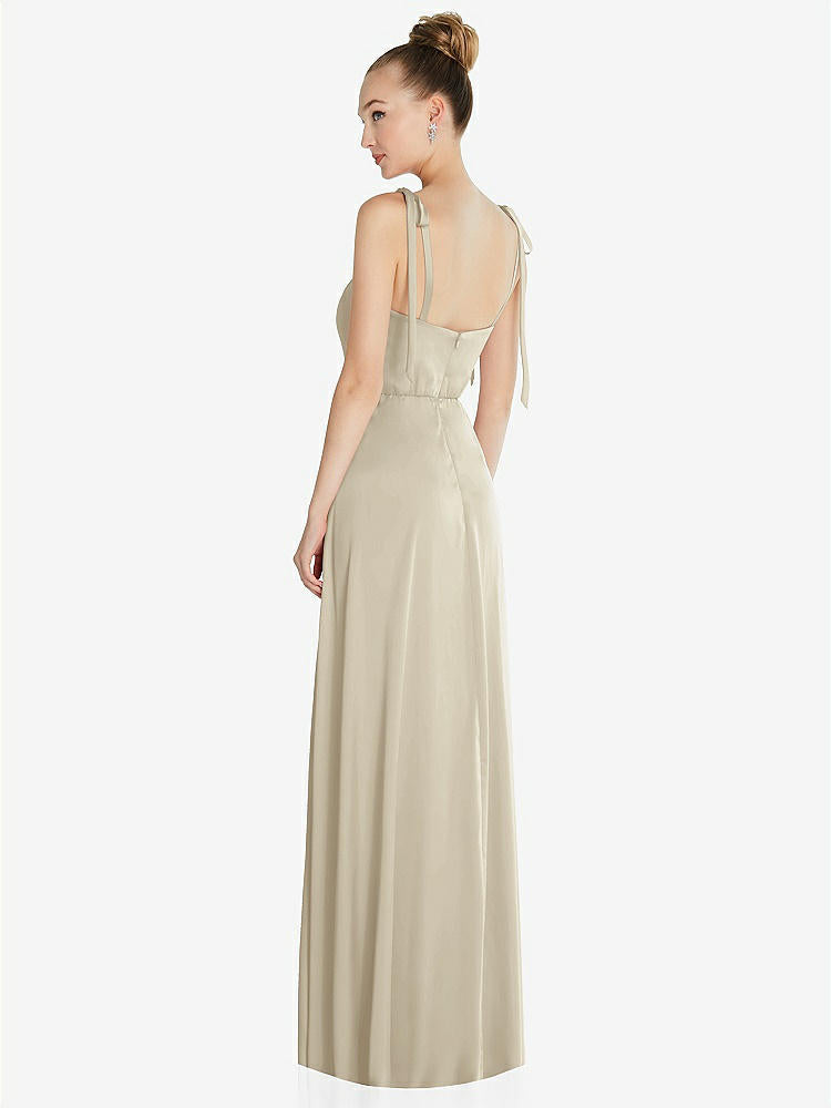 【NEW】【STYLE: TH099】ネクタイ 肩 a-line maxi ドレス【COLOR: Champagne】【SIZE: 00-30W】