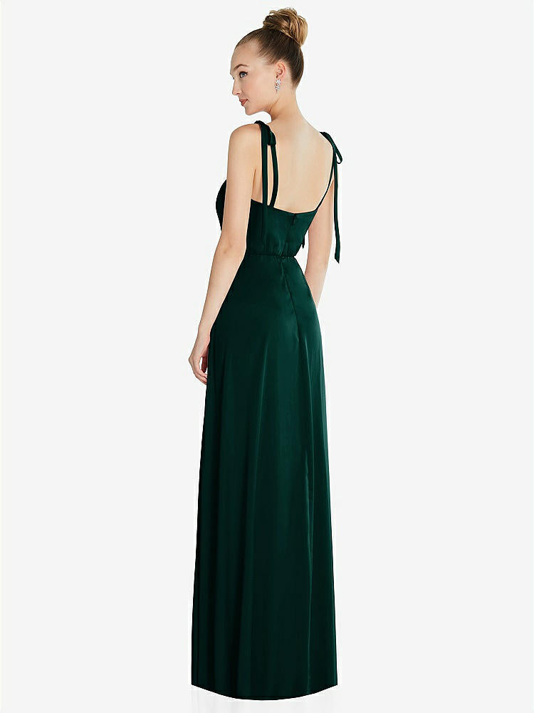【NEW】【STYLE: TH099】ネクタイ 肩 a-line maxi ドレス【COLOR: Evergreen】【SIZE: 00-30W】