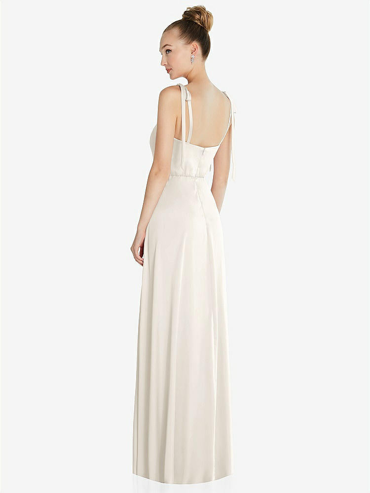 【NEW】【STYLE: TH099】ネクタイ 肩 a-line maxi ドレス【COLOR: Ivory】【SIZE: 00-30W】