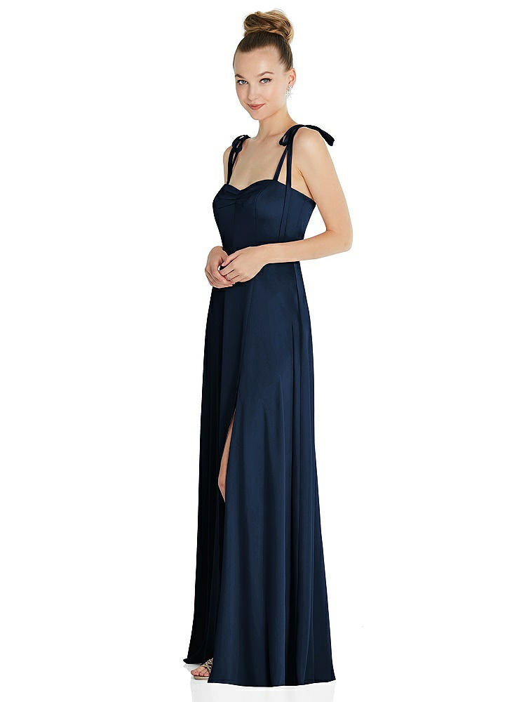 【NEW】【STYLE: TH099】ネクタイ 肩 a-line maxi ドレス【COLOR: Midnight Navy】【SIZE: 00-30W】