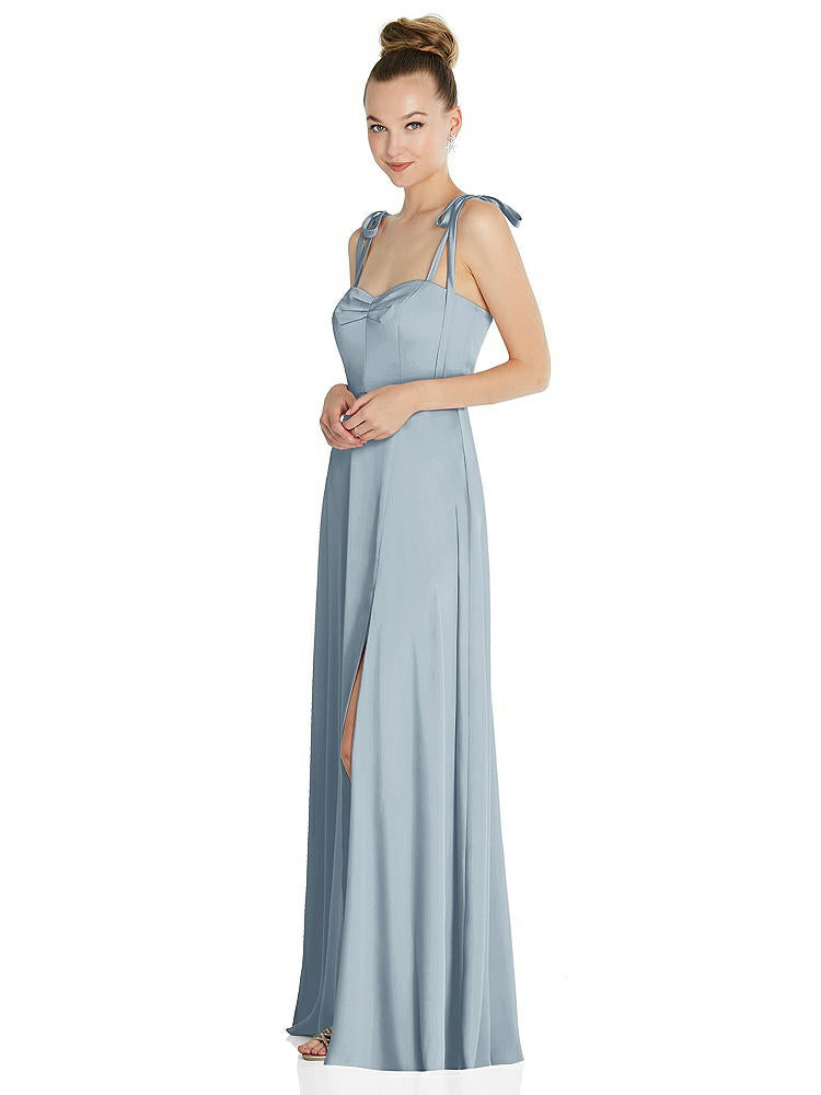 【NEW】【STYLE: TH099】ネクタイ 肩 a-line maxi ドレス【COLOR: Mist】【SIZE: 00-30W】