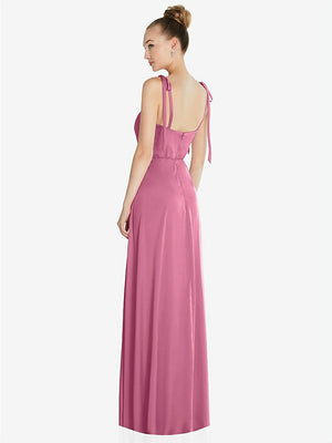 【STYLE: TH099】Tie Shoulder A-Line Maxi Dress【COLOR: Orchid Pink】