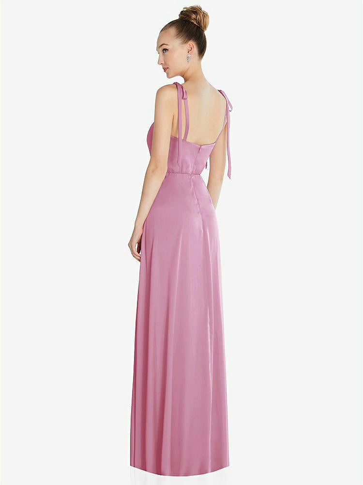 【NEW】【STYLE: TH099】ネクタイ 肩 a-line maxi ドレス【COLOR: Powder Pink】【SIZE: 00-30W】