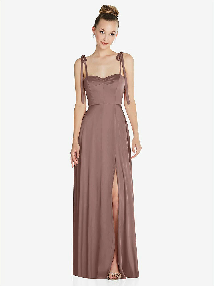 【NEW】【STYLE: TH099】ネクタイ 肩 a-line maxi ドレス【COLOR: Sienna】【SIZE: 00-30W】