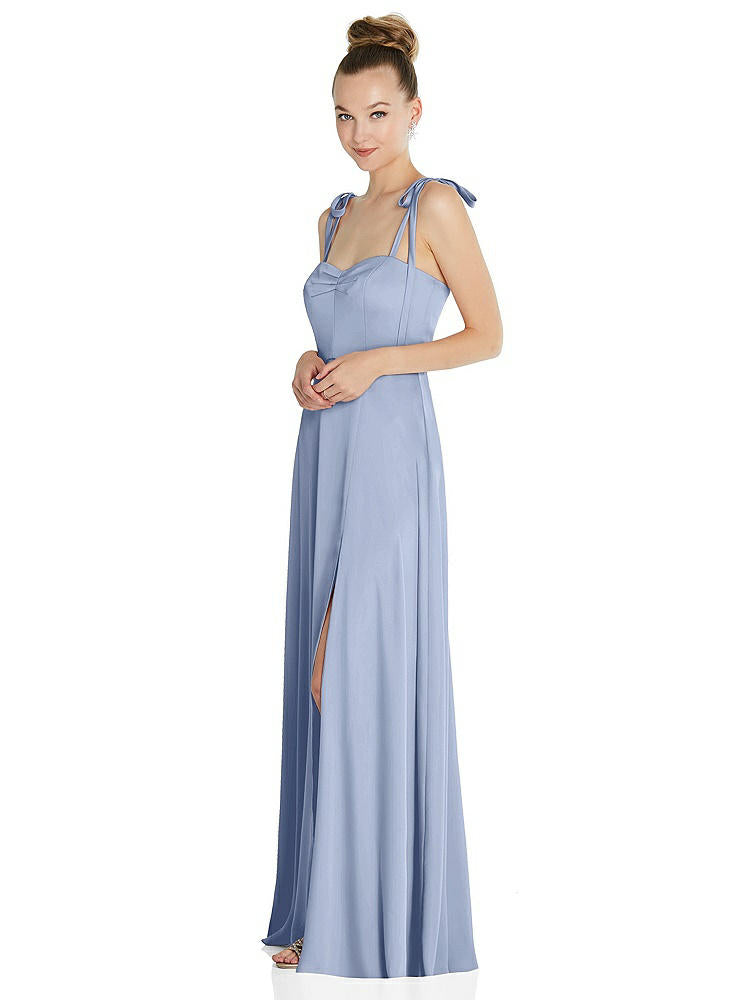 【NEW】【STYLE: TH099】ネクタイ 肩 a-line maxi ドレス【COLOR: Sky Blue】【SIZE: 00-30W】