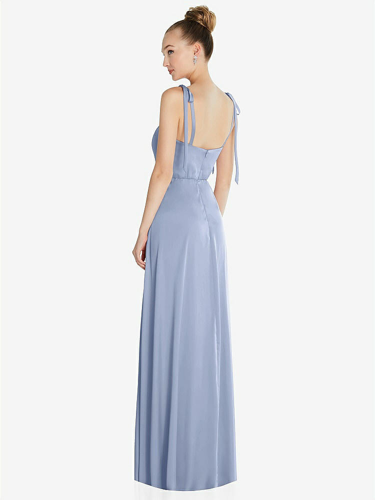 【NEW】【STYLE: TH099】ネクタイ 肩 a-line maxi ドレス【COLOR: Sky Blue】【SIZE: 00-30W】