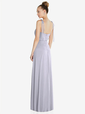 【NEW】【STYLE: TH099】ネクタイ 肩 a-line maxi ドレス【COLOR: Silver Dove】【SIZE: 00-30W】