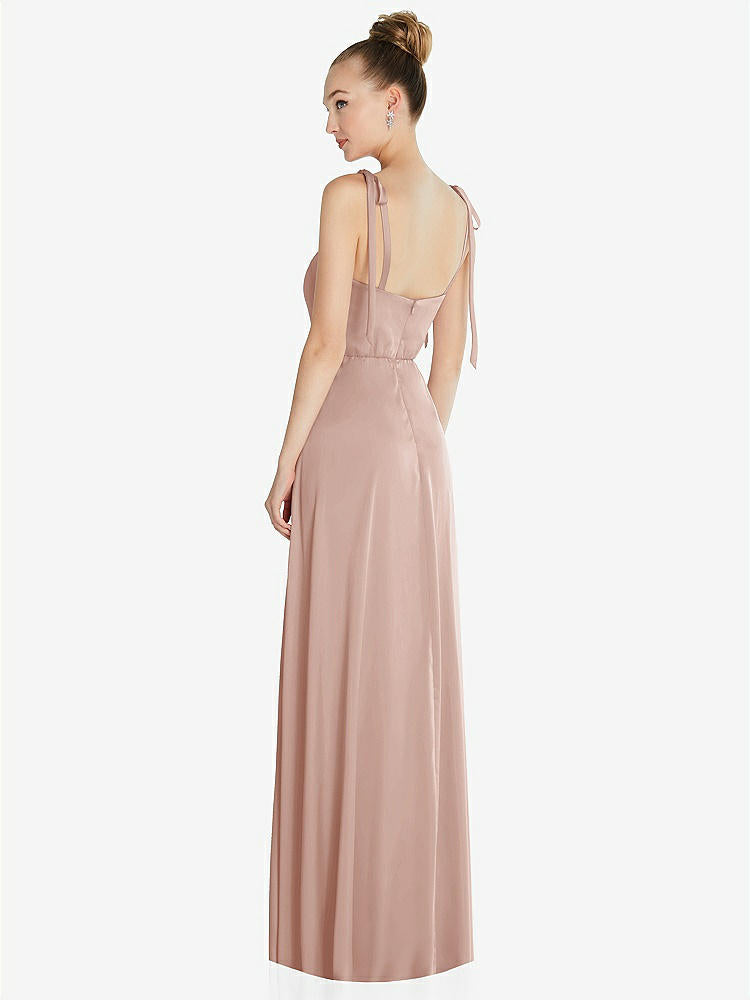 【NEW】【STYLE: TH099】ネクタイ 肩 a-line maxi ドレス【COLOR: Toasted Sugar】【SIZE: 00-30W】