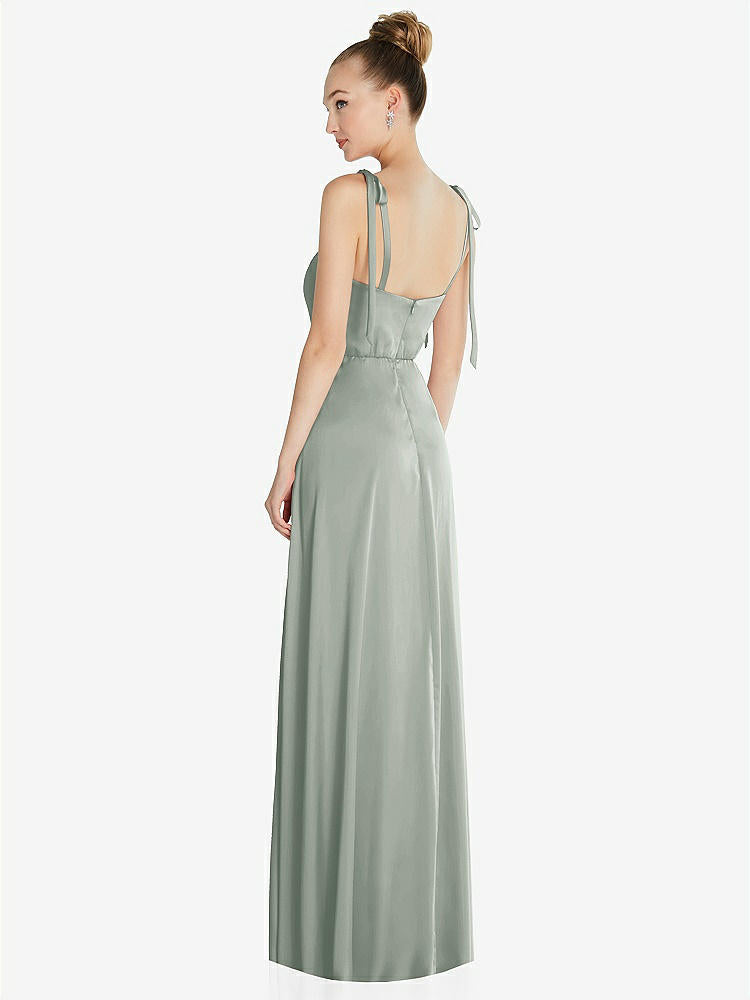 【NEW】【STYLE: TH099】ネクタイ 肩 a-line maxi ドレス【COLOR: Willow Green】【SIZE: 00-30W】