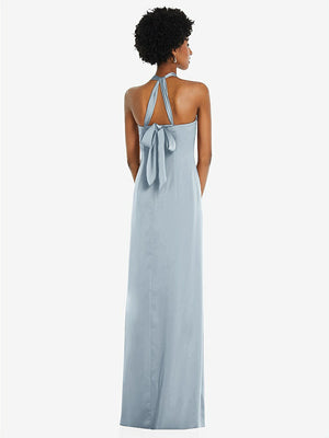 【NEW】【STYLE: 3110】ドレープ サテン ギリシャン 列 ガウン コンバーチブル ストラップ【COLOR: Mist】【SIZE: 00-30W】
