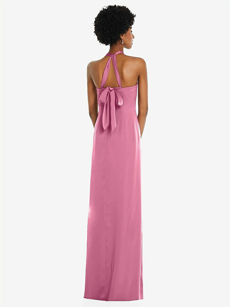 【NEW】【STYLE: 3110】ドレープ サテン ギリシャン 列 ガウン コンバーチブル ストラップ【COLOR: Orchid Pink】【SIZE: 00-30W】