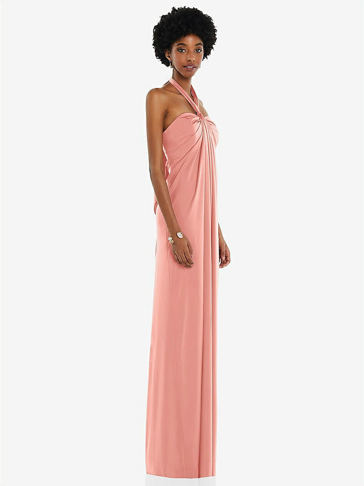 【NEW】【STYLE: 3110】ドレープ サテン ギリシャン 列 ガウン コンバーチブル ストラップ【COLOR: Rose - PANTONE Rose Quartz】【SIZE: 00-30W】