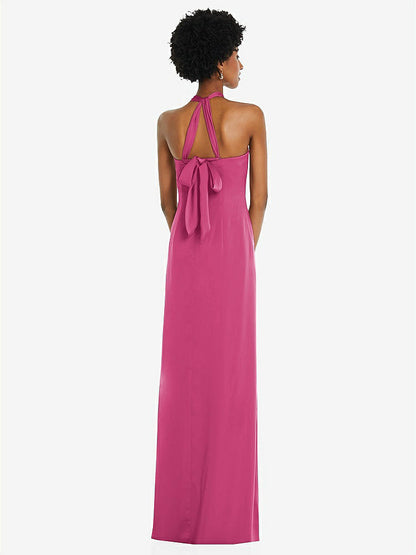 【NEW】【STYLE: 3110】ドレープ サテン ギリシャン 列 ガウン コンバーチブル ストラップ【COLOR: Tea Rose】【SIZE: 00-30W】