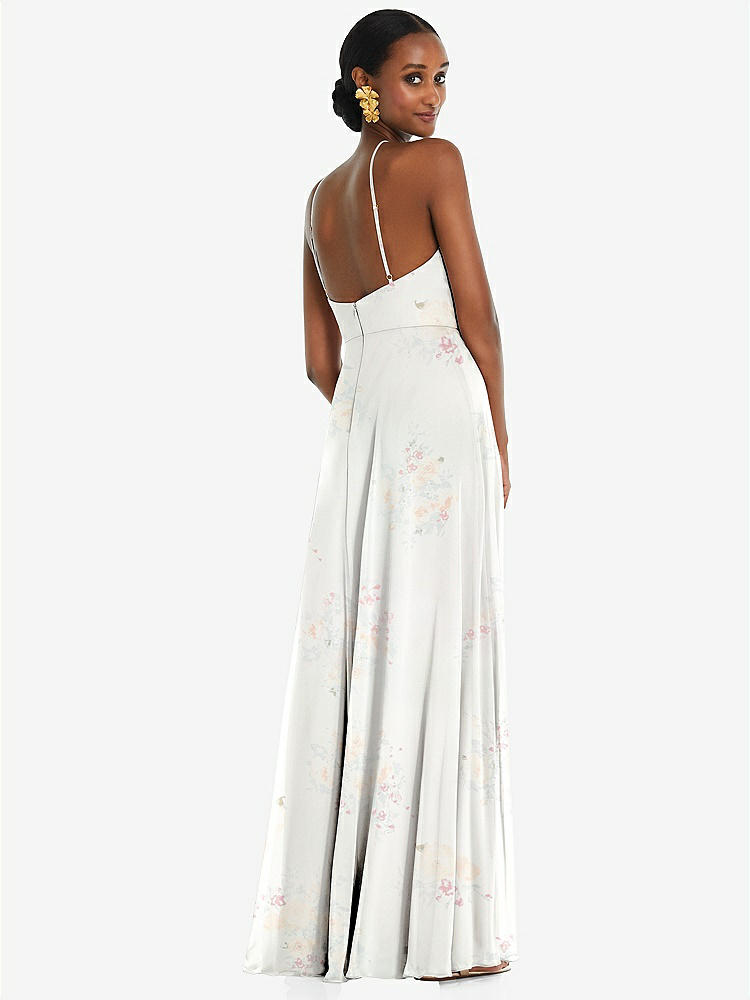 【STYLE: LB035】Diamond Halter Maxi Dress with Adjustable Straps【COLOR: Spring Fling】