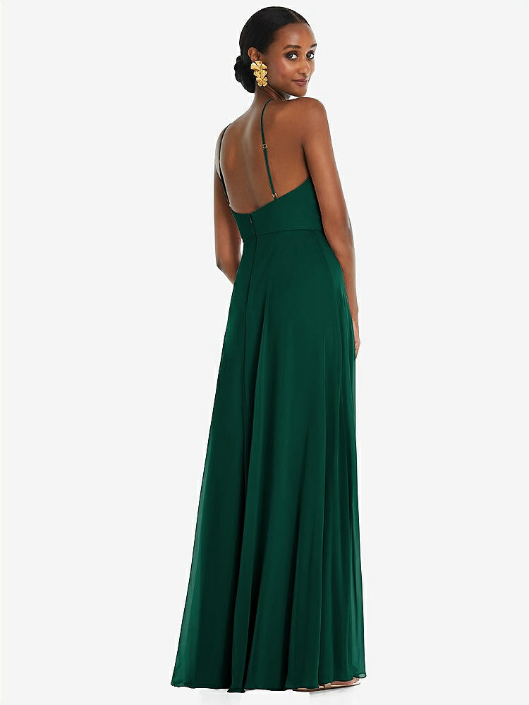 【STYLE: LB035】Diamond Halter Maxi Dress with Adjustable Straps【COLOR: Hunter Green】